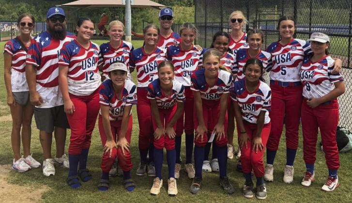 The Olton Fillies’ 12U All-Star softball team recently returned home from Florence, Alabama, where they competed at the Babe Ruth Softball World Series. The 12U Fillies were coached by Tracy DeBerry, Juan Jimenez, Lindsey Nelson and Meghan DeBerry. (Shown no order): Bailee Synatschk, Belen Orozco, Dailee Jo DeBerry, Dawsyn DeBerry, Evelyn Alvarado, Hannah Nelson, Isabella Saenz, Kenzie Perez, Preslee Jimenez, Sawyer Bridges, Valarie Magallanes and Zay’Lynn Guerrero. (Submitted Photo)