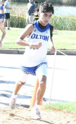 2A REGIONAL MEET - Olton junior, Harry Amador, finished 29th overall with a time of 18:39.4, on Tuesday at the Region I-2A Regional Cross Country Meet. (Staff Photo by Derek Lopez)