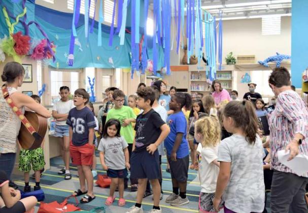 Summer Library Program studing the seas