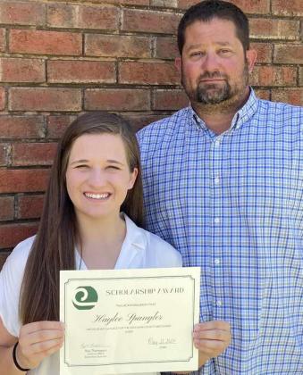 Pictured is the 2024 Lamb County SWCD $1000 Scholarship Award Recipient, Haylee Spangler and Jason Spangler (Lamb Co. SWCD Board Member). Haylee Spangler, 1st Place Scholarship winner, is a homeschooled senior from Springlake, TX. We were so excited to have winners from the different area schools within Lamb County. This year’s essay topic was “Water Infiltration: How can having residue or cover benefit the infiltration process verses land with minimal cover’s effect on water infiltration?