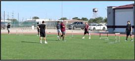 The Littlefield Wildcats were working on football skills last week, as they get ready for two-a-days and the 2023 season. (Photos by Ann Reagan)