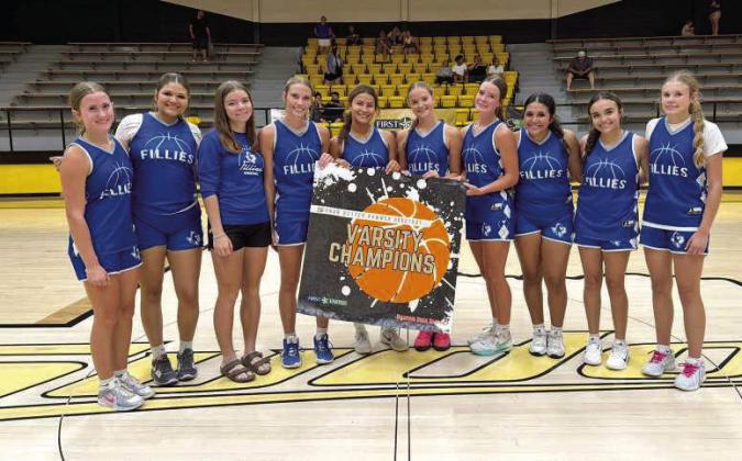 The Olton Fillies varsity basketball team won the Sudan Nettes Shootout Basketball Tournament this past weekend, going 4-0 in tournament play. (Submitted Photo)