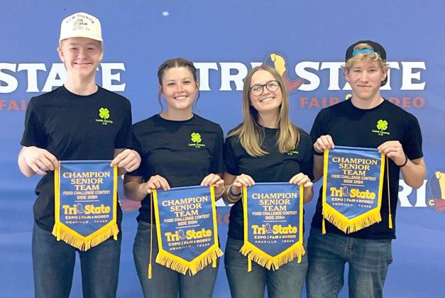 1ST PLACE SENIOR SIDE DISH – Jaden Burt, Garicyn Bigham, Bonnie Reese, and JT Burt.