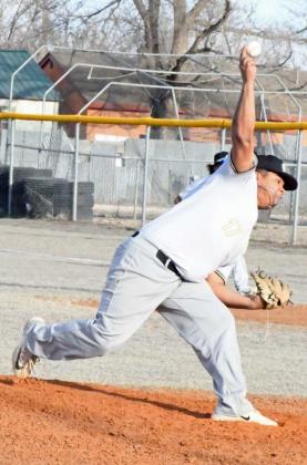 Sudan’s Jesus Salas started on the mound for the Hornets on Monday, as he pitched four innings, giving up one hit, two walks and one run, while earning eight strikeouts in the outing. the Hornets got the road road win, 14-5, over the Wolverines. (Staff Photo by Derek Lopez)