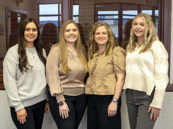 First Federal Bank welcomes four new employees to its team: Erin Martinez, Maddie Blackburn, Lacy Seymore, and Madison Oden. (Staff Photo by Madison Vidales)