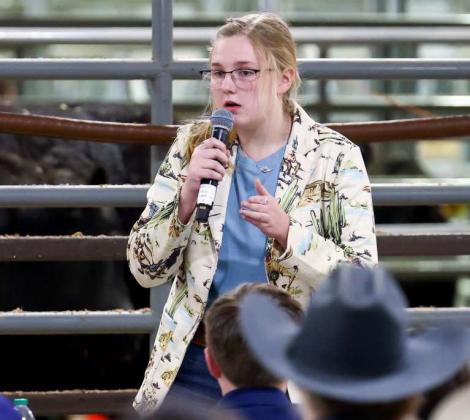 The Junior Commercial Steer Show highlights the commercial cattle industry and provide 4-H and FFA members a learning experience emphasizing selection, record keeping, feeding, animal health, industry standards, public speaking and technical knowledge. (Springlake-Earth ISD Photo)