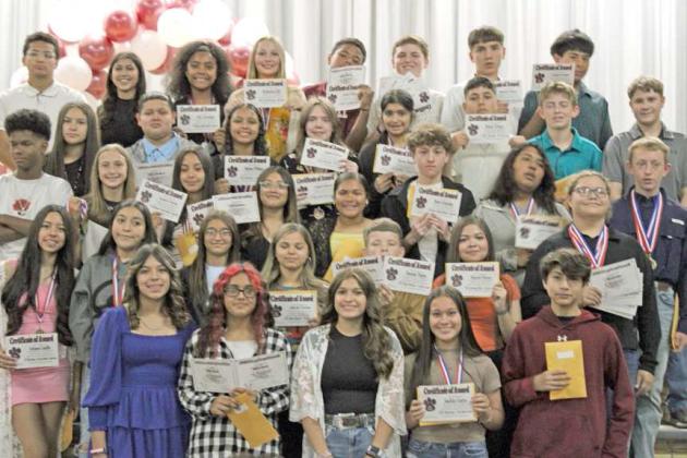 2023-2024 eighth grade U.I.L Award winners. (Submitted Photo)