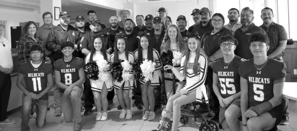 The First Responders of Littlefield, Texas were honored by the Littlefield Wildcat Football Team Captains and Cheerleaders during the First Responders Appreciation Luncheon hosted by Premier Chevrolet GMC in Littlefield, TX on Tuesday, October 7, 2025. (Photo by Ann Reagan)