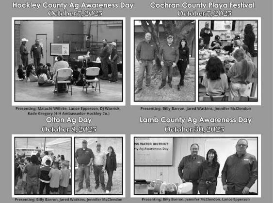 In October, HPWD delivered interactive water conservation programs to local schools. Approximately 600 students are learning about the Ogallala Aquifer and the journey of water from source to tap. Through these educational programs, HPWD continues to teach and inspire students to be good stewards and to make a difference in conserving water. If you need a program or presentation for a school, civic club, or other group, contact Jennifer McClendon at our office to schedule. (Photos Courtesy of HPWD)