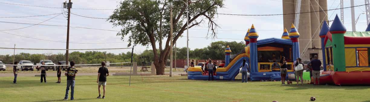The games began early at Sudan City Park during the Sudan Harvest Festival on Saturday, Sept. 27, 2025. (Photo by Ann Reagan)
