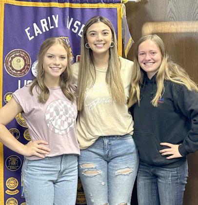 The Early Risers Lions Club has elected a new Queen &amp; Sweethearts for the 2023-24 year. All three ladies will be seniors at Littlefield High School in the fall. (Left to right) Kennadi Hanlin, Sweetheart; Haylee Casas, Sweetheart; and Lauren Turpen, Queen. (Submitted Photo)