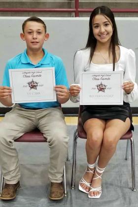 FRESHMEN CLASS FAVORITES Tyson Carr and Iris Hernandez