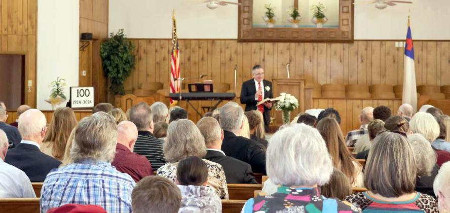 The First Baptist Church of Amherst commemorates 100 years serving the Amherst Community on Sunday, March 24, 2024. (Photo by Ann Reagan)