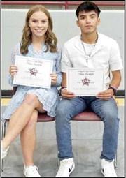 JUNIOR CLASS FAVORITES Kennadi Hanlin and Xavier Champion
