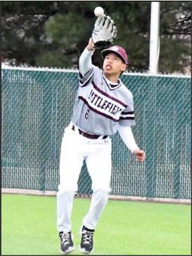 Markus Rosales catches a fly ball in right field, during the Wildcats’ tournament-opener against Slaton on Thursday. (Staff Photo by Derek Lopez)