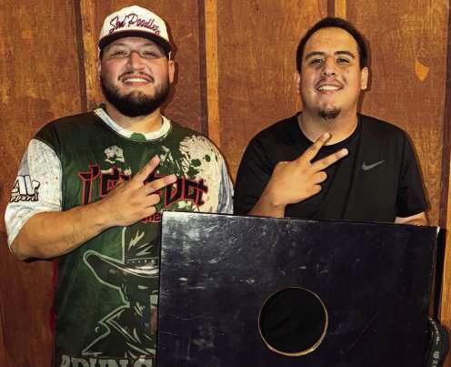 Team Back to the Basics placed second in the Olton Cornhole Tournament during the 2026 Sandhills Celebration on Aug 1. (Photo provided by Wesley Quigley)