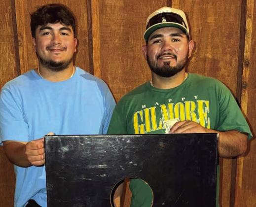 Team Double A’s placed third in the Olton Cornhole Tournament during the 2026 Sandhills Celebration on Aug 1. (Photo provided by Wesley Quigley)