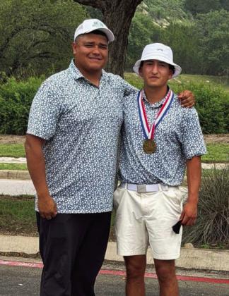 Springlake-Earth senior, Froylan Agundiz, shot a 79 on both days of the State Golf tourney for a total of 158, as he finished third overall individually to bring home a bronze medal. (Submitted Photo)