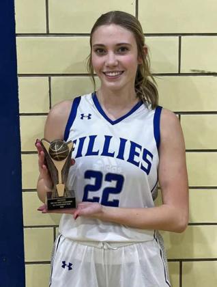 Kaleigh Geldenhuys was named to the All-Tournament team last weekend at the Way out West Tournament in Whiteface. (Submitted Photo)