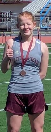 Makaya Sneathen took third place in the women’s 400-meter dash. (Submitted Photo)
