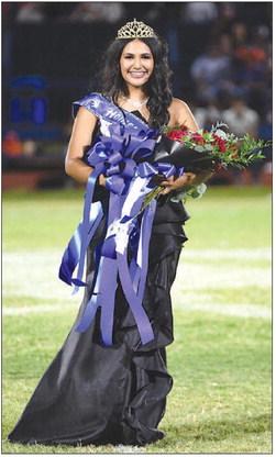 Olton Senior, Kaybree Ramon, was crowned the 2026 Homecoming Queen, during halftime of the Olton Mustangs', 41-0, shutout over Sudan last Friday at Mustang Stadium. (Staff Photo by Derek Lopez)