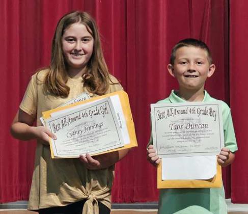 FOURTH GRADE OUTSTANDING GIRLAND BOY - Cydney Jennings and Taos Duncan