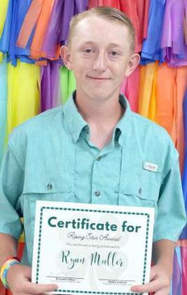 Ryan Muller earned the Rising Star award during 4-H Banquet. (Photo by Ann Reagan)