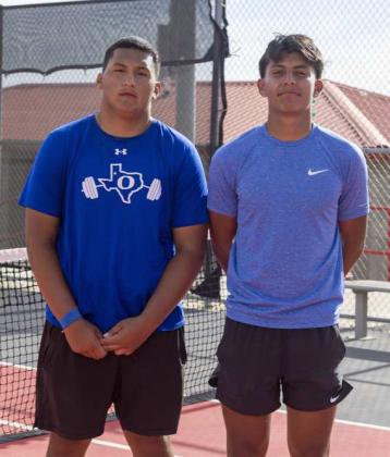 Olton’s boy’s doubles tennis team of Chris Cabrera and Adair Flores qualified for Regionals, which will take place on May 8th in Amarillo. (Photo Courtesy of Dusty Gorman)