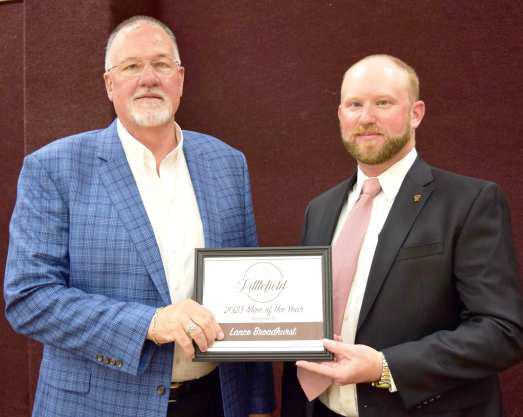 Lance Broadhurst was named the Man of the Year at the Littlefield Chamber of Commerce Banquet on Tuesday, May 30, 2023. (Photo by Ann Reagan)