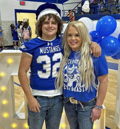 Olton senior, Avery Garcia, was named the 2024 Homecoming King at the Mustang’s pep rally on Friday afternoon, before their game against the Texico Wolverines. (Submitted Photo)