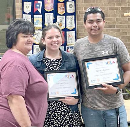 Rotarian Lupe Rodriguez and RYLA Committee Member, Miriam Cueto, and Jimmy Ramos. (Submitted Photo)