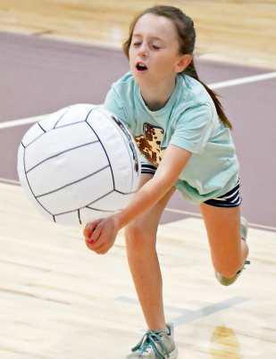 Littlefield’s Youth volleyball camp wrapped up this past week. Campers got to work with the high school coaches on improving skills, such as, passing, receiving the ball, hitting, serving and other fundamental volleyball skills. (Staff Photos by Derek Lopez)