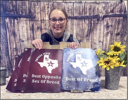 Shoutout to Kat Hill: she won a best of breed and 3 best opposites at jacksboro on Feb. 22, 2025 with her rabbits. Way to go! (Submitted Photo)