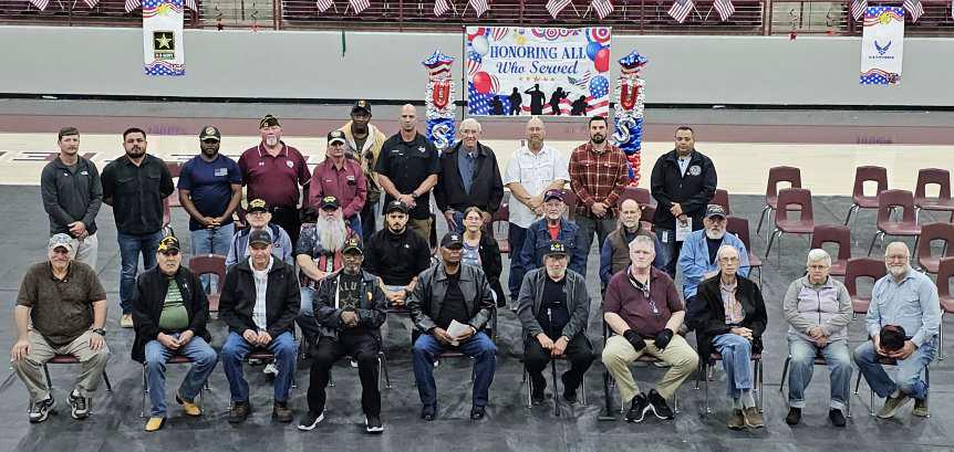 Many veterans attended the Littlefield High School Veteran’s Day Program on Thursday at Wildcat Gymnasium, where they were honored with a program put on by the LHS Student Council. (Staff Photo by Derek Lopez)