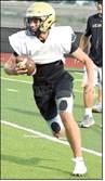 Sudan quarterback, Haden Provence, takes a carry around the left side for a touchdown, during their intersquad scrimmage Saturday night at Hornet Stadium. (Staff Photo by Derek Lopez)