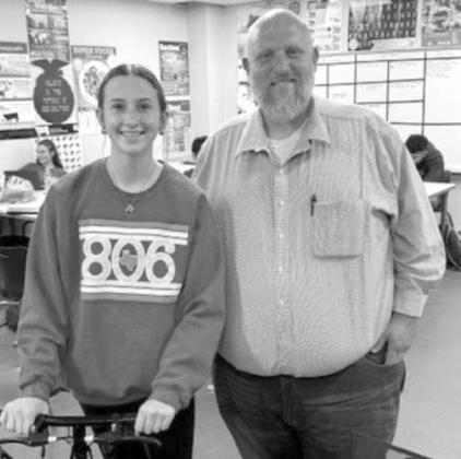 Littlefield High School’s Piper Carr, was chosen as the Lamb County Farm Bureau Student of the month for September. (Submitted Photo)