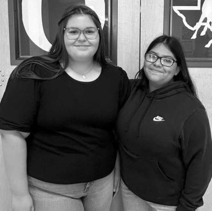 OJH Colt Band memers Abi Perez was 9th chair Clarinet and Gabii Chia was 1st chair Bass Clarinet at the All-Region Honor Band Auditions. (Submitted Photo)