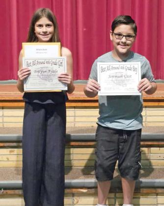 Best All-Around 4th Grade Girl: Brilynn Ayala; Best All-Around 4th Grade Boy: Jeremiah Gast