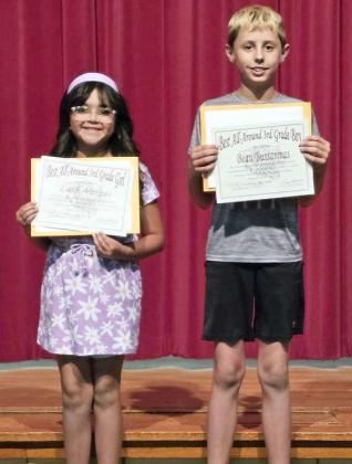 Best All-Around 3rd Grade Girl: Leah Vargas; Best All-Around 3rd Grade Boy: Beau Bussanmas