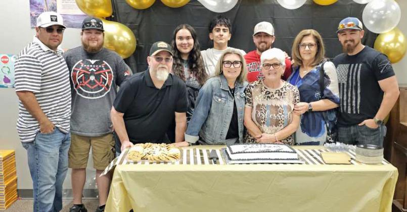 Peggy Robison was joined by her family at a retirement Luncheon last Friday at Littlefield Primary Campus. (Staff Photo by Derek Lopez)