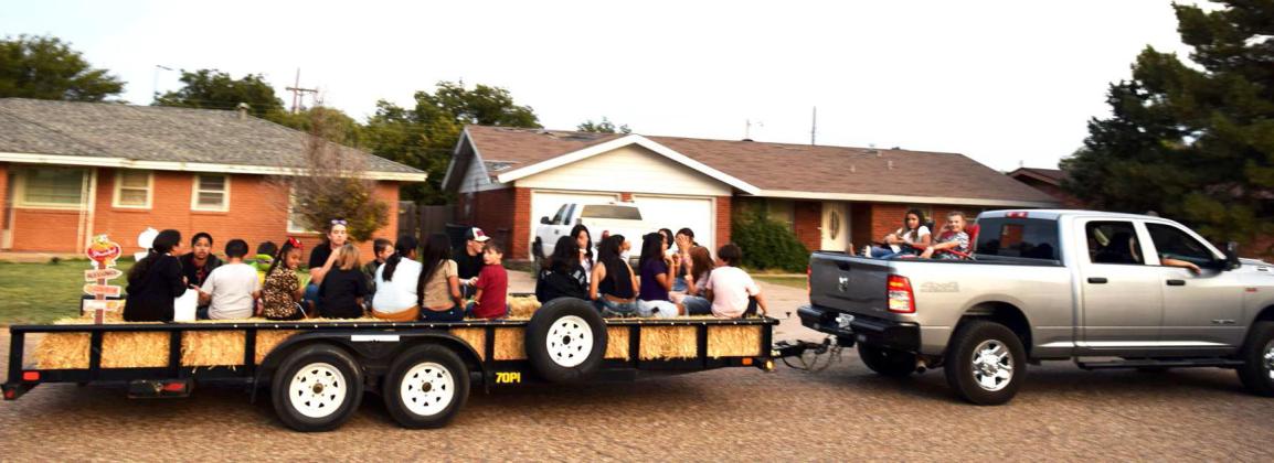 Gotta have a hayride at a Halloween Party. The Hayride was held during the Annual Pumpkin Trail at Crescent Park.