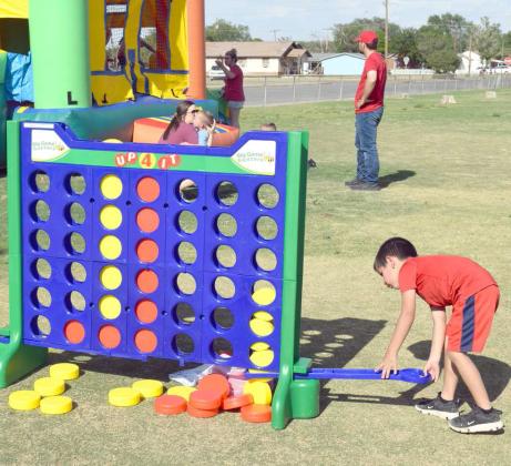 Connect 4 at the Books, Bikes, and Burgers event held at Littlefield Primary School, on Tuesday, May 9, 2023. (Photo by Ann Reagan)