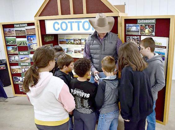 Lamb County Farm Bureau- Graham Henley, Clinton Sawyer, John Synatschk, John Van de Pol. Hands on education with activities in cotton, beef, and grain. (Submitted Photo)