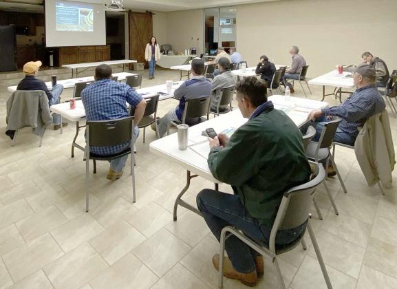 Brenda May gives a power point presentation, at the LWG meeting explaining what the LWG meeting is for and local concerns, during their meeting that was held on Friday, February 1st. (Submitted Photo)