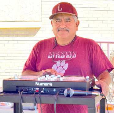 Jimmy R. Garcia was on hand as the DJ for the Wildcat Band Block Party fundraiser, on Saturday, August 19, 2023 and as usual kept the mood fun and upbeat.