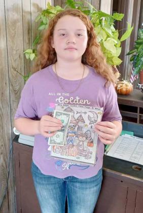 FOURTH PLACE - Mekayla Maloney 10years old, got fourth place in the annual Lamb County Leader-News Halloween Coloring Contest this year, which ranged from 7-year olds to 10-years old. She is from Littlefield. (Submitted Photo)