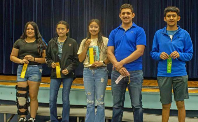 UILAwards- Ruby Martel, Jasmine Drake, America Pacheco Quiroz, Kevin Garcia Torres and Fabien Reyes. (Submitted Photo)