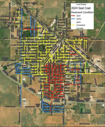 The City of Littlefield has contracted another large $750,000 street resurfacing project. The map lines in red show the planned streets. The start date is scheduled to be September 5th. Please have all vehicles out of the street before the work begins. Work should go through the 7th. For any schedule updates please see our Facebook or Website. (Submitted Photo)
