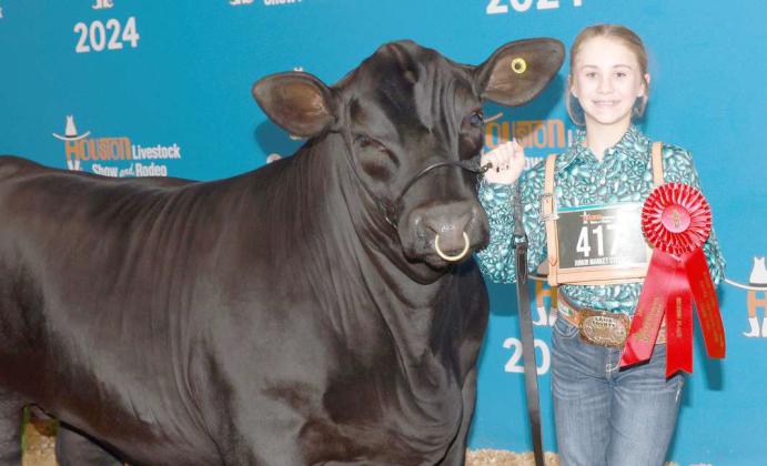 Tiny and Paisli at the 2024 Houston Livestock Show &amp;amp; Rodeo. Tiny placed Second Middle Weight.