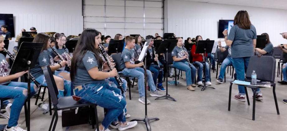 The Littlefield Middle School Band performed for guests at the Ag. Center on Nov. 10, 2024. (Staff Photo by Rhode Duenas)